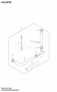 DF40A From 04003F-310001 (E01)  2013 drawing OPT:WATER PRESSURE GAUGE SUB KIT (DF60ATH:E01)