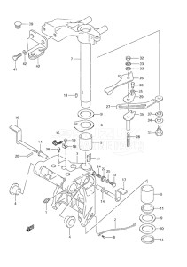 Outboard DF 25 drawing Swivel Bracket S/N 371155 to 37XXXX