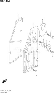 15004F-040001 (2020) 150hp E03-USA (DF150AST) DF150AST drawing EXHAUST COVER