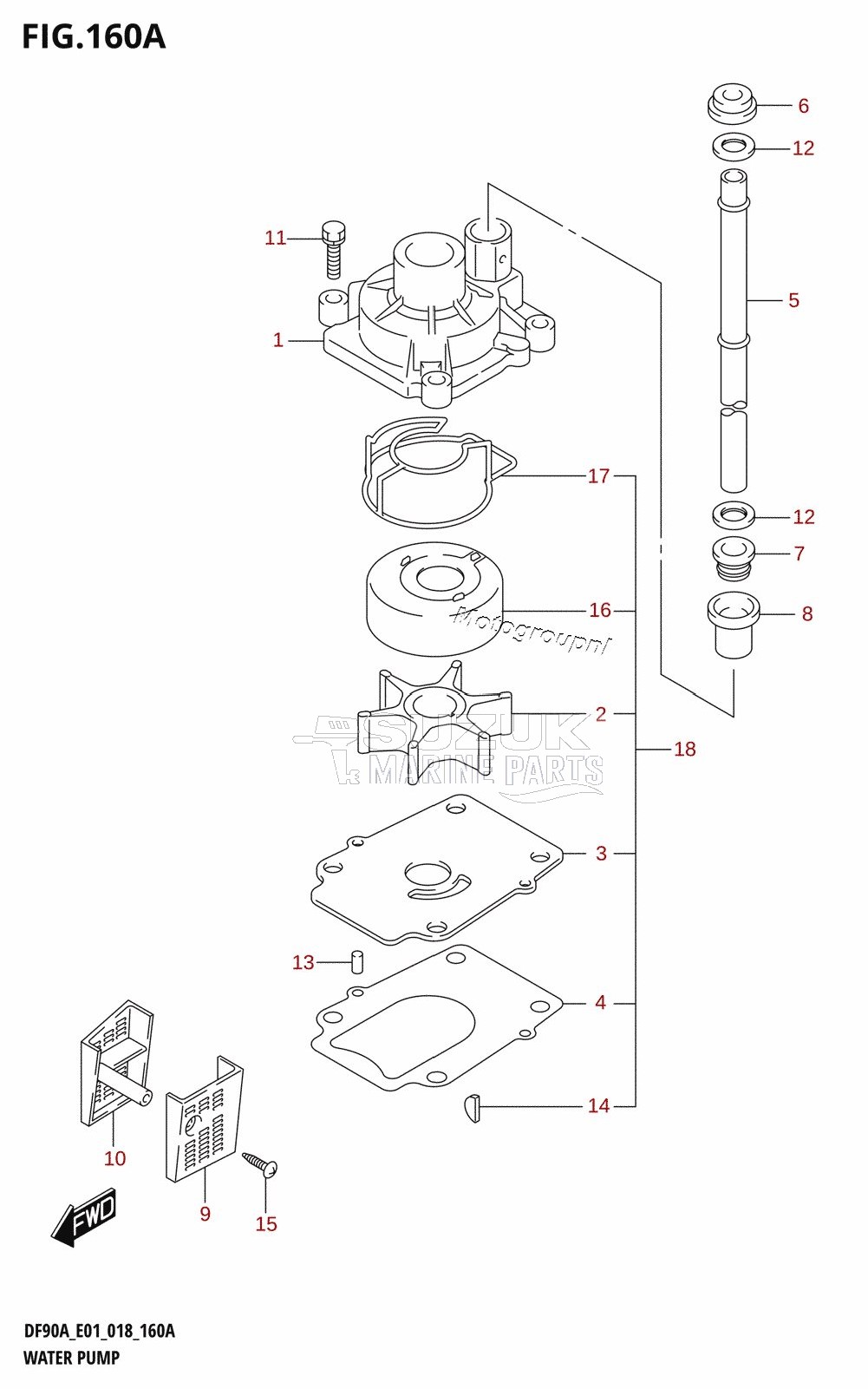 WATER PUMP (DF70A:E01,DF70ATH:E01)