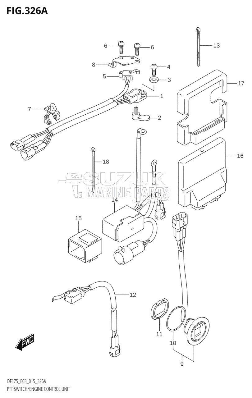 PTT SWITCH / ENGINE CONTROL UNIT (DF150T:E03)