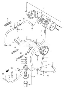 DT200 From 20001-030001 ()  2000 drawing FUEL PUMP (DT200EPI /​ 150EPI /​ 225 MODEL:95~00)(*)