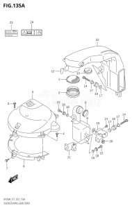 20003F-240001 (2022) 200hp E11 E40-Gen. Export 1-and 2 (DF200AT) DF200A drawing SILENCER / RING GEAR COVER