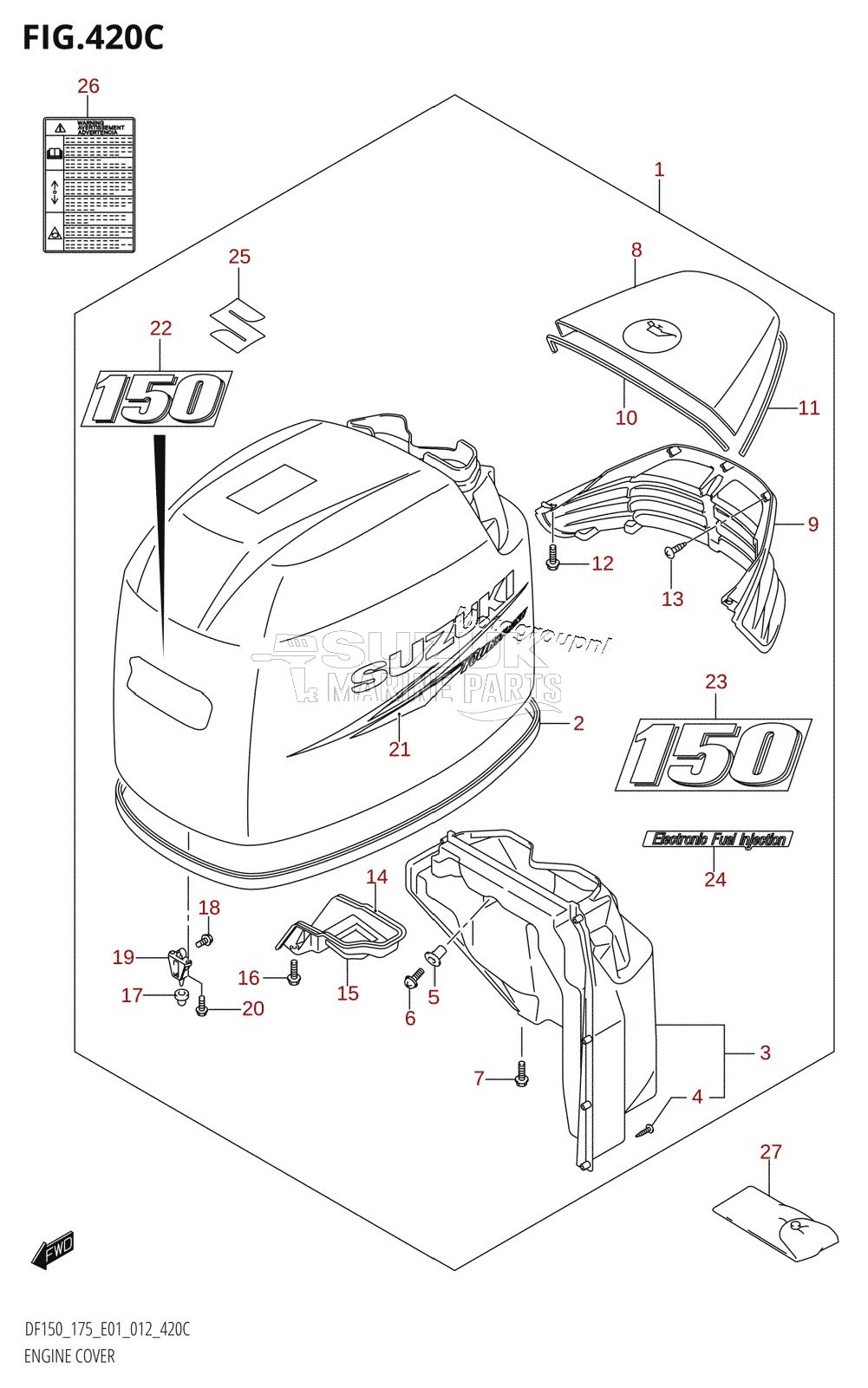 ENGINE COVER (DF150Z:E01)