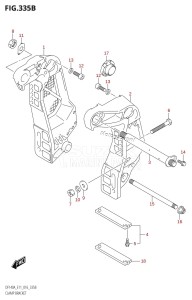 DF115A From 11503F-610001 (E01 E03 E11 E40)  2016 drawing CLAMP BRACKET (DF115AT:E11)