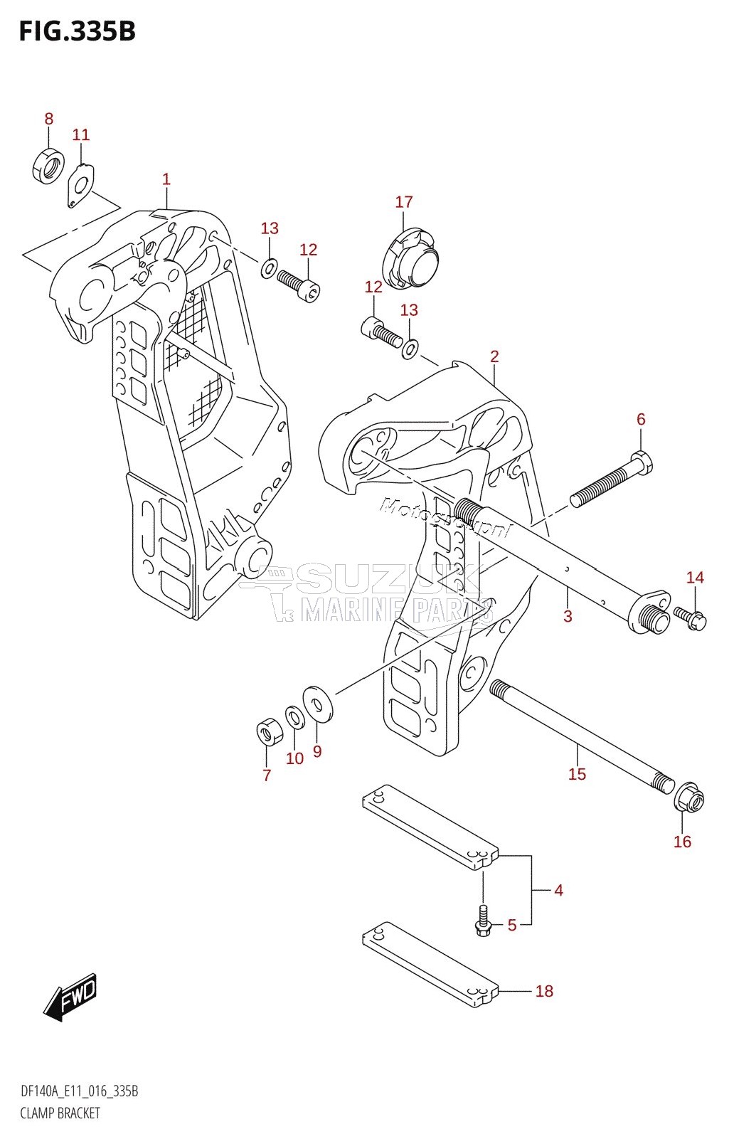 CLAMP BRACKET (DF115AT:E11)