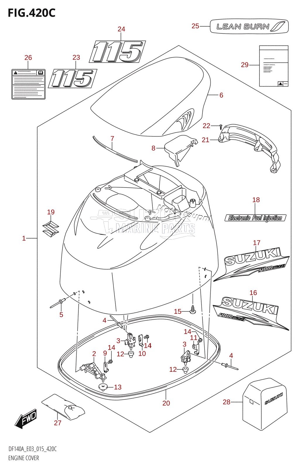 ENGINE COVER (DF115AZ:E03)