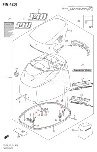 DF140AZ From 14003Z-410001 (E01)  2014 drawing ENGINE COVER (DF140AZ:E01)