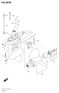 08002F-810001 (2018) 80hp E03-USA (DF80AT) DF80A drawing GEAR CASE (DF80A)