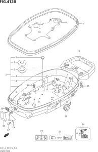 00402F-310001 (2013) 4hp P01-Gen. Export 1 (DF4) DF4 drawing LOWER COVER (DF5:P01)