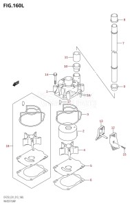 DF250Z From 25003Z-310001 (E01 E40)  2013 drawing WATER PUMP (DF250Z:E01)