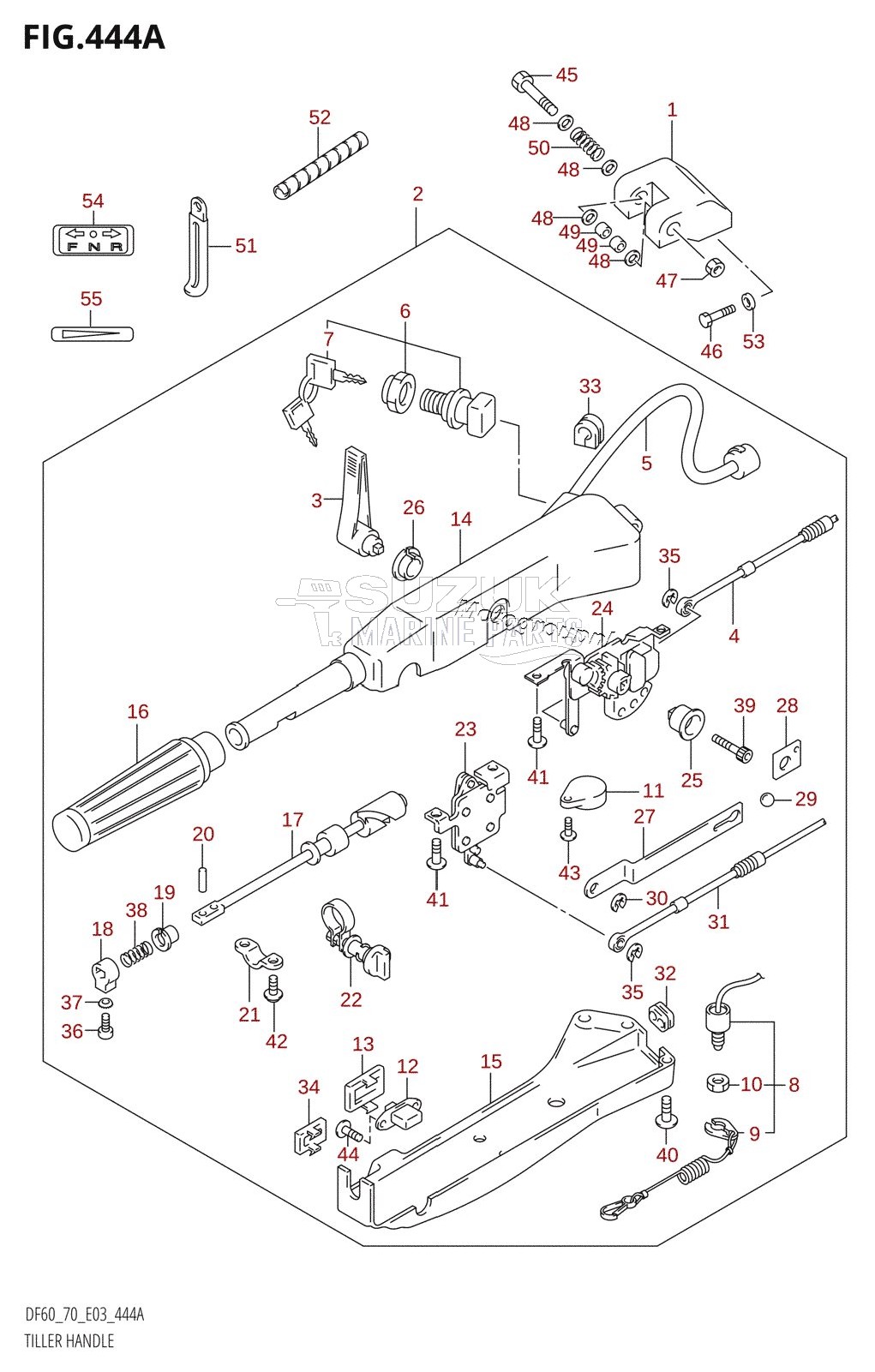 TILLER HANDLE (DF60TH,DF70TH)