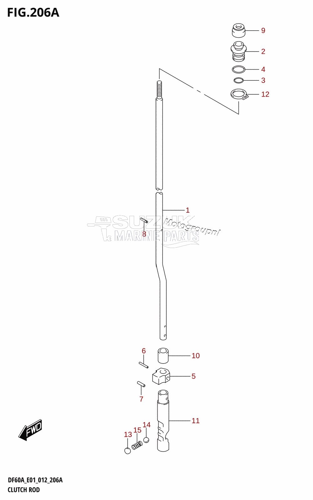 CLUTCH ROD (DF40A:E01)