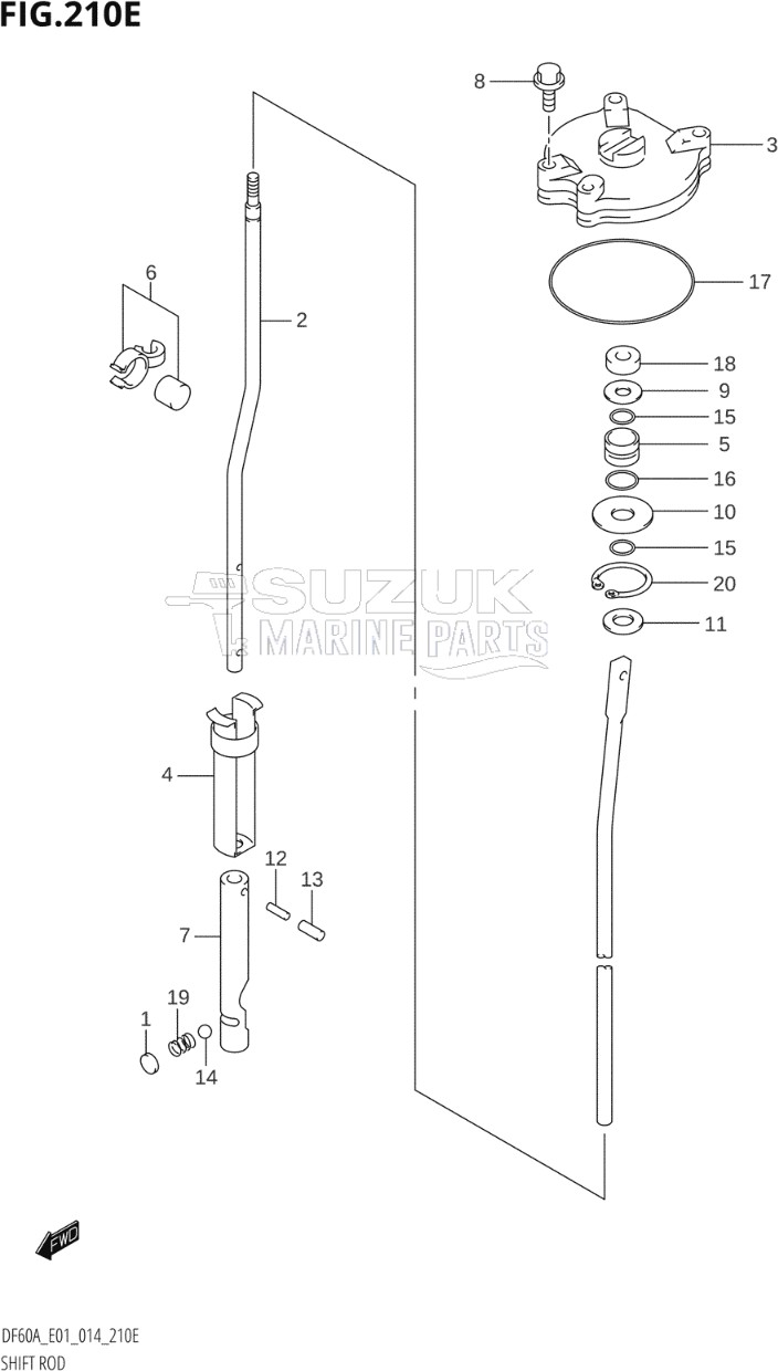 SHIFT ROD (DF60AVTH:E01)