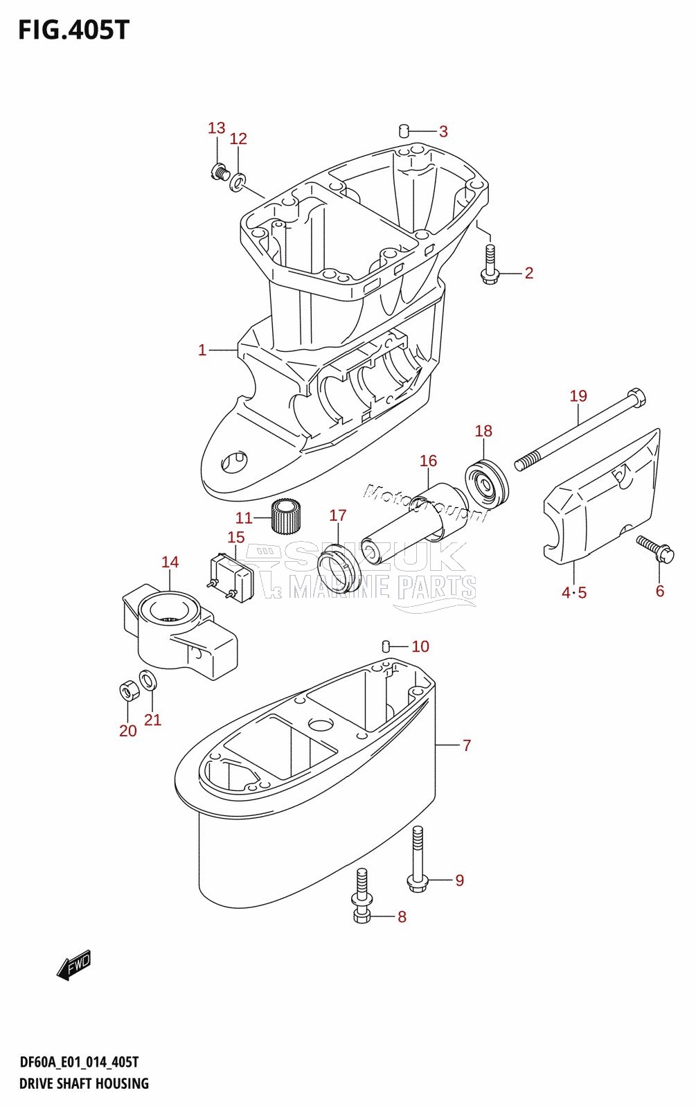 DRIVE SHAFT HOUSING (DF60AVTH:E01)