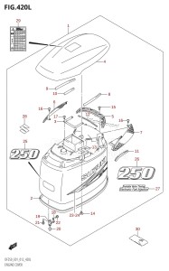 DF200Z From 20002Z-210001 (E01 E40)  2012 drawing ENGINE COVER (DF250Z:E01)