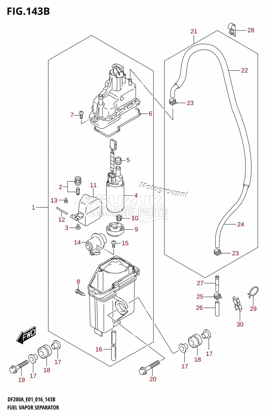 FUEL VAPOR SEPARATOR (DF200AT:E40)