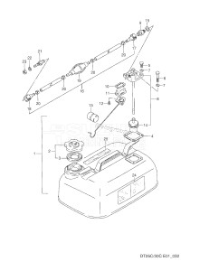 DT25AC From 02506-801001 ()  1988 drawing FUEL TANK (E28)