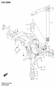 DF250A From 30002P-040001 (E03)  2020 drawing SWIVEL BRACKET (L-TRANSOM)