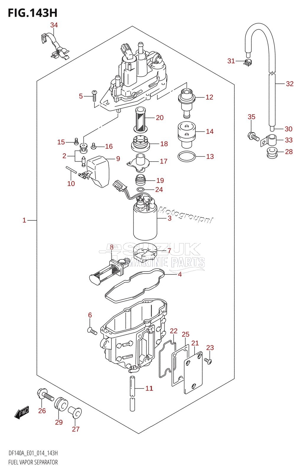 FUEL VAPOR SEPARATOR (DF140AT:E40)