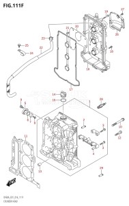 06003F-610001 (2016) 60hp E01 E40-Gen. Export 1 - Costa Rica (DF60AVT  DF60AVTH) DF60A drawing CYLINDER HEAD (DF50ATH:E01)