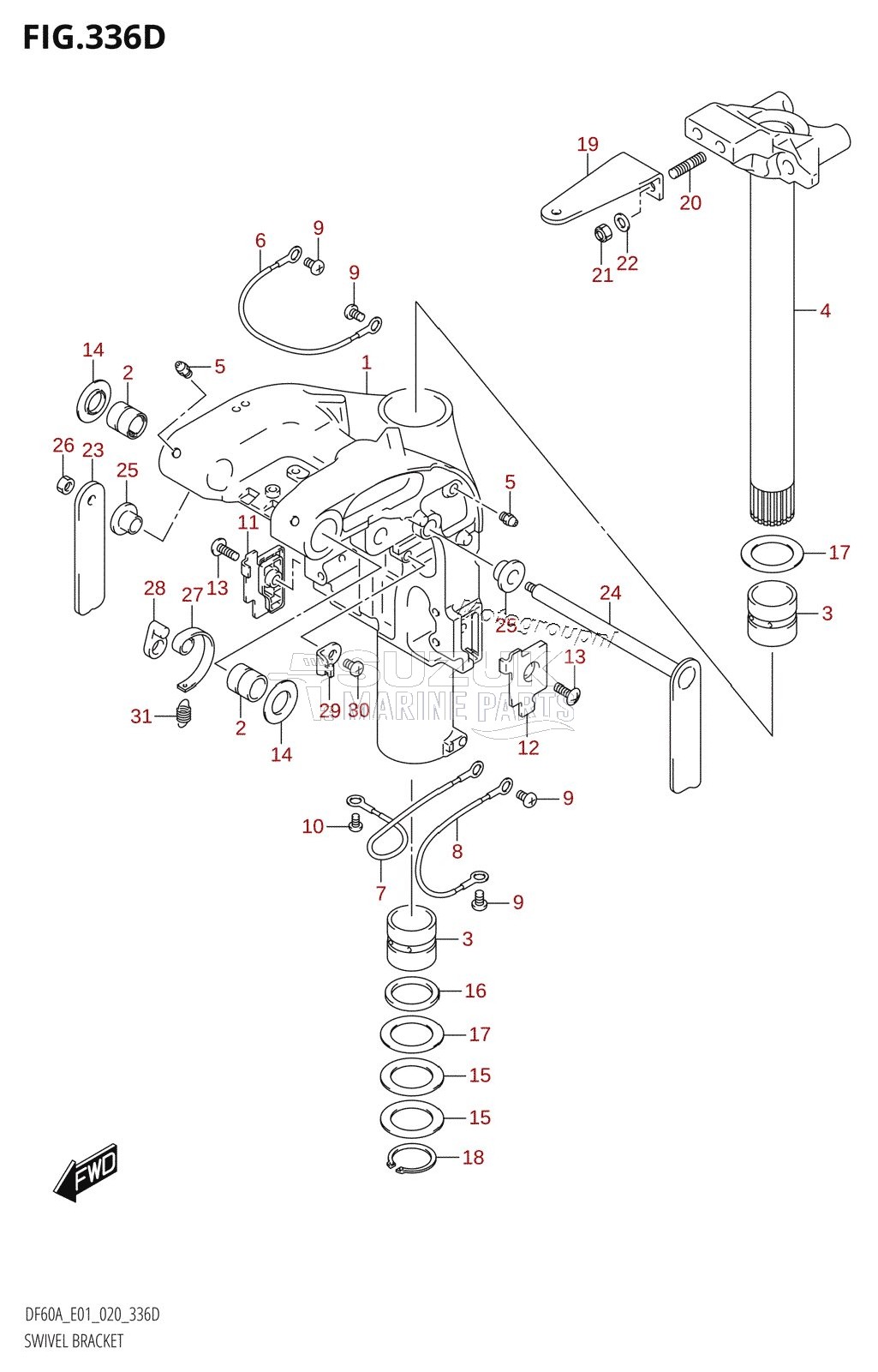 SWIVEL BRACKET (DF60A:E01)