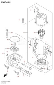 DF250Z From 25003Z-610001 (E40)  2016 drawing PTT MOTOR (DF200T:E01:L-TRANSOM)