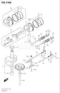 00252F-510001 (2005) 2.5hp P01-Gen. Export 1 (DF2.5) DF2.5 drawing CRANKSHAFT