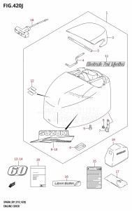 DF60A From 06002F-310001 (E01 E40)  2013 drawing ENGINE COVER (DF60AQH:E01)