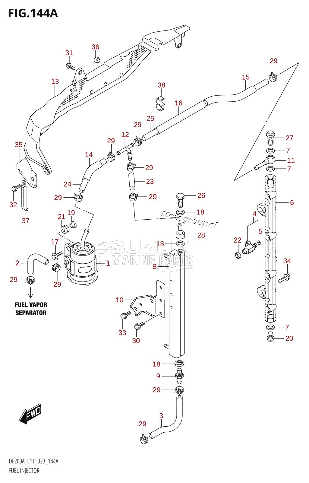 FUEL INJECTOR ((E01,E03):020,E11:021,(E03,E11):(022,023))