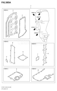 14001Z-980001 (2009) 140hp E03-USA (DF140ZK9) DF140Z drawing OPT:GASKET SET