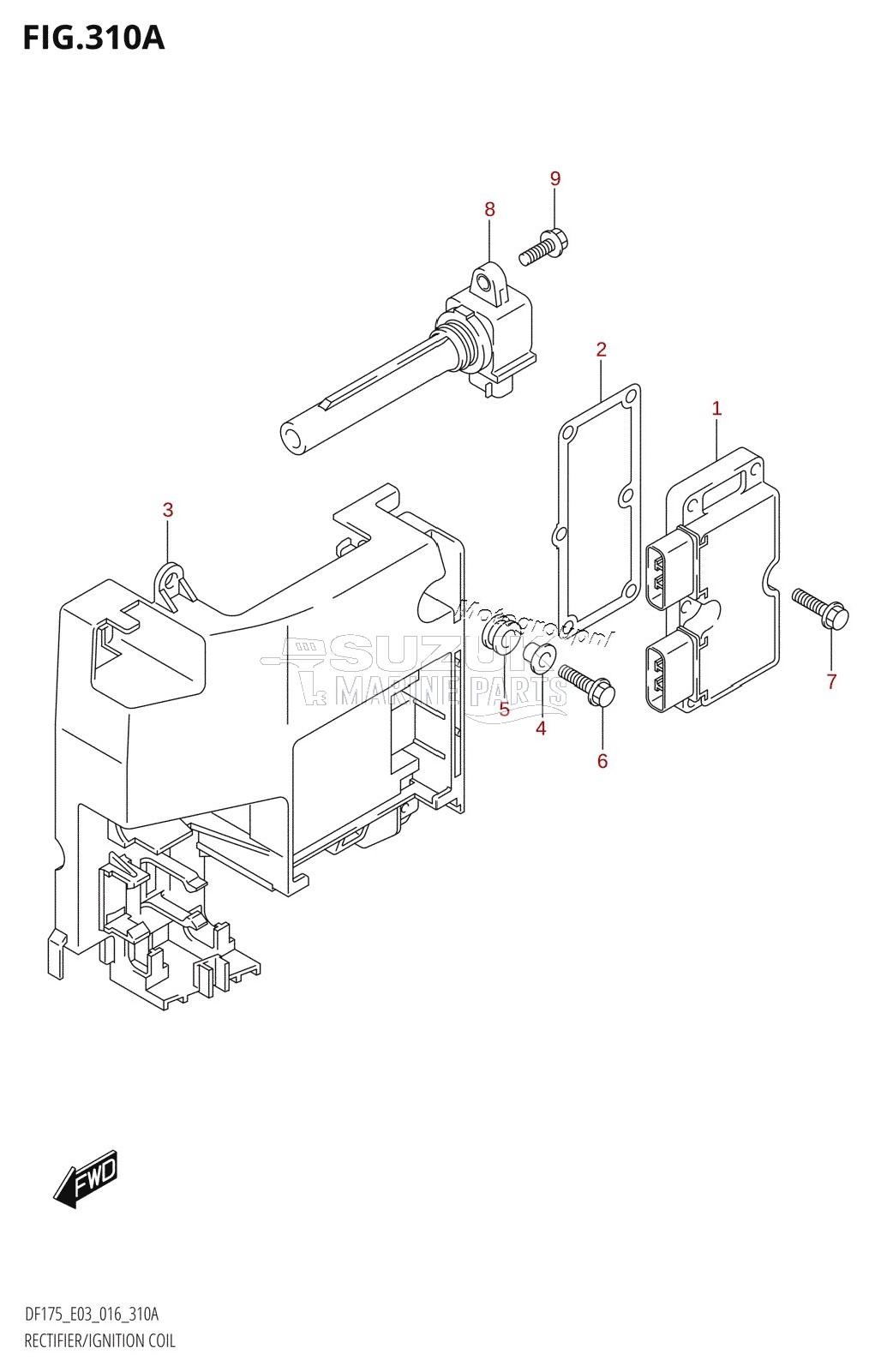 RECTIFIER /​ IGNITION COIL (DF150T:E03)