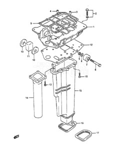 Outboard DT 65 drawing Engine Holder