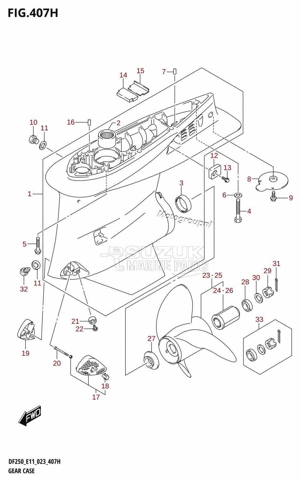 GEAR CASE (DF250ST:023)