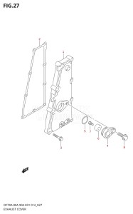 08002F-310001 (2013) 80hp E40-Costa Rica (DF80A) DF80A drawing EXHAUST COVER