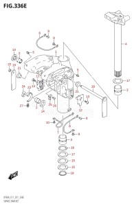 06002F-340001 (2023) 60hp E01 E11 E40-Gen. Export 1-and 2 (DF60AQH  DF60AT  DF60ATH) DF60A drawing SWIVEL BRACKET (DF60ATH)