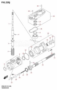 DF40A From 04003F-210001 (E01)  2012 drawing TRANSMISSION (DF60AQH:E40)