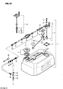 DT3.5 From 0351-300001 ()  1983 drawing OPTIONAL : FUEL TANK