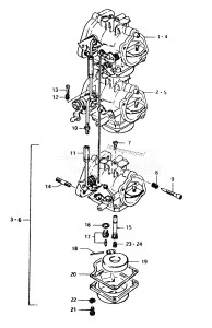 DT85 From 8501-200000 ()  1985 drawing CARBURETOR