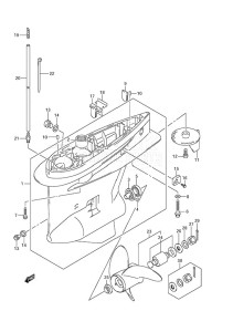 DF 200 drawing Gear Case (C/R)