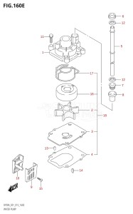 08002F-510001 (2005) 80hp E40 E01- (DF80A) DF80A drawing WATER PUMP (DF80A:E01)