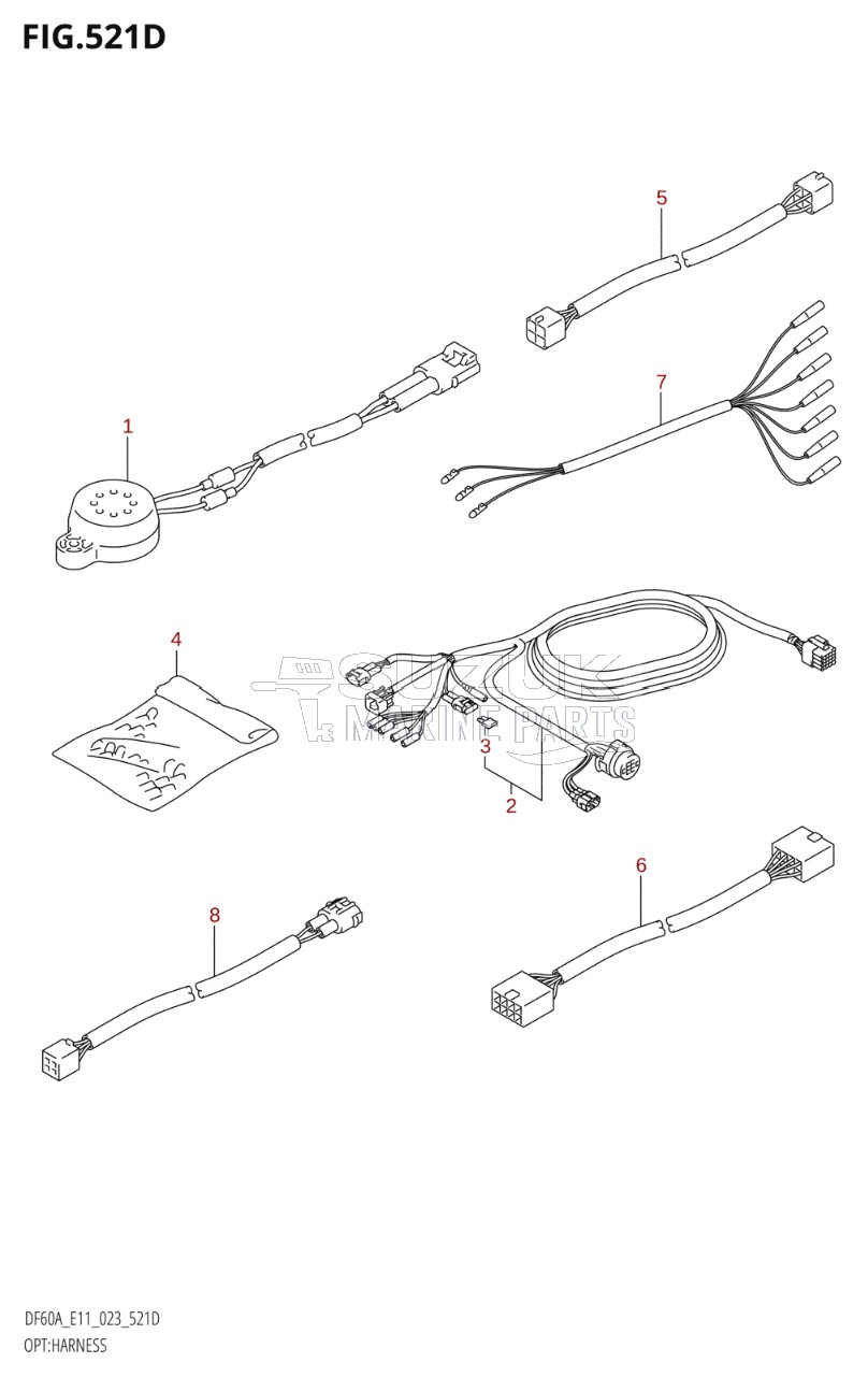 OPT:HARNESS ((DF40AQH,DF40ATH,DF50ATH,DF60AQH,DF60ATH,DF50AVTH,DF60AVTH):(020,021))