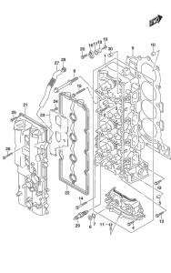 DF 200A drawing Cylinder Head