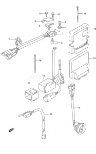 Outboard DF 150 drawing PTT Switch/Engine Control Unit