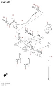 DF9.9A From 00994F-610001 (P03)  2016 drawing CLUTCH ROD (DF9.9A:P03)