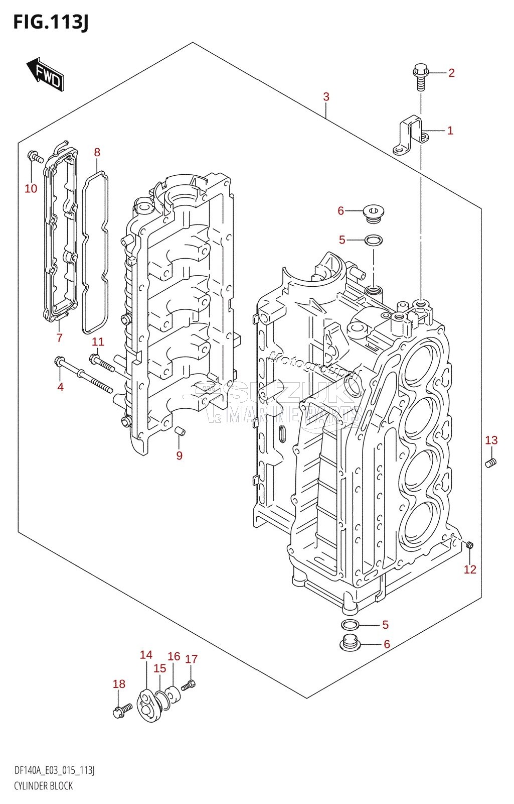 CYLINDER BLOCK (DF140AT:E03)