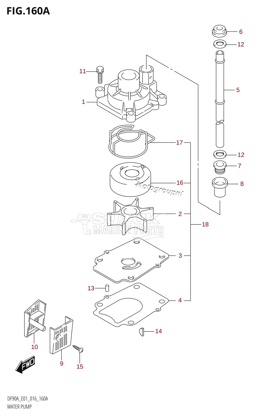 WATER PUMP (DF70A:E01)