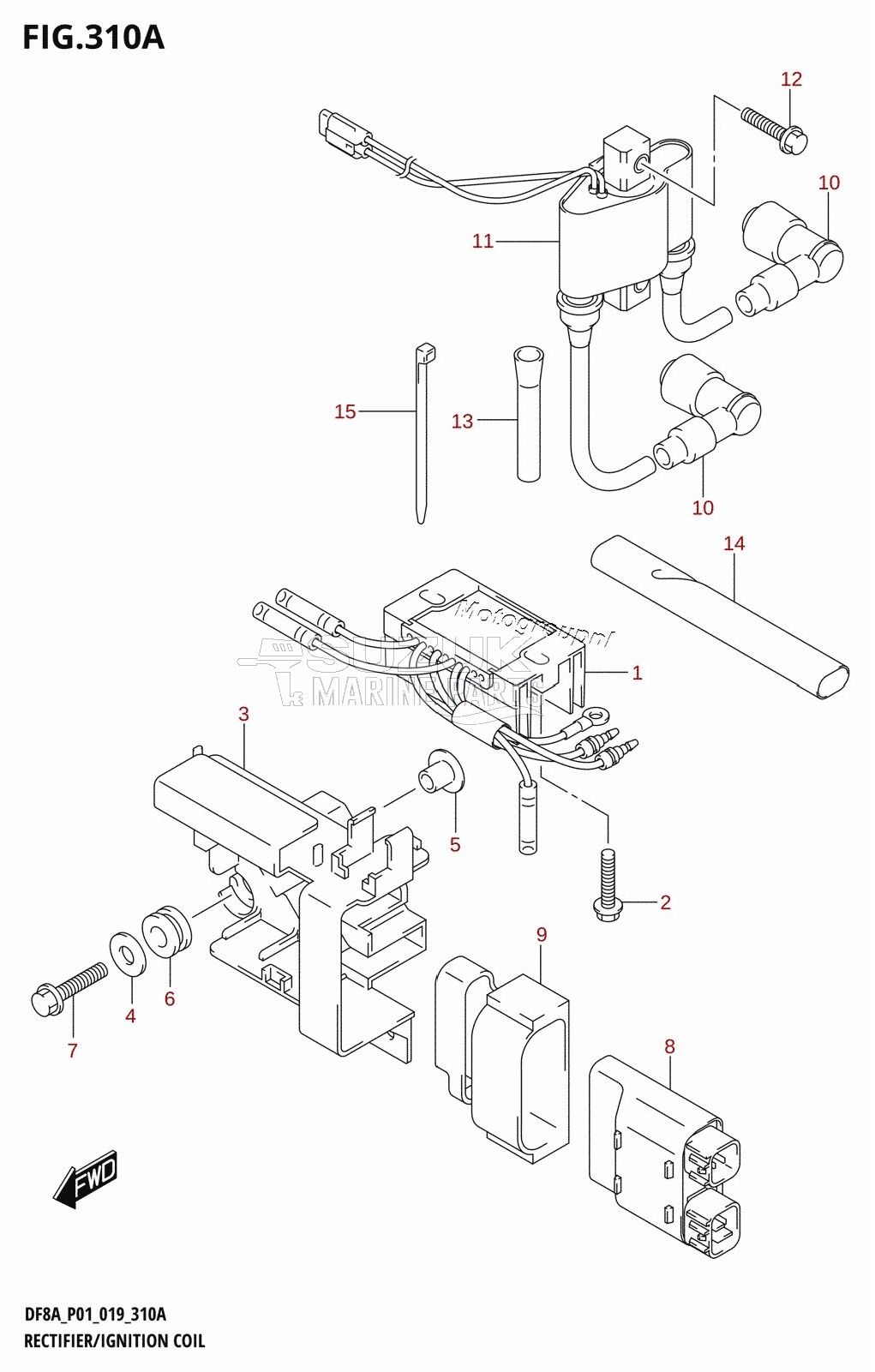 RECTIFIER /​ IGNITION COIL (DF8A,DF9.9A)