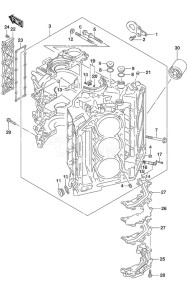 DF 300AP drawing Cylinder Block