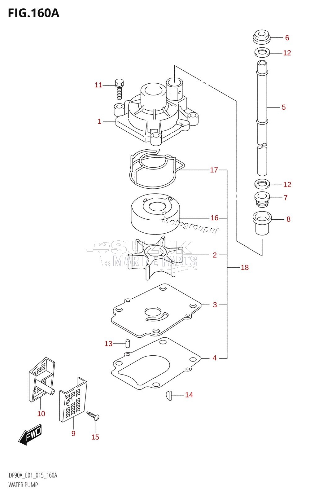 WATER PUMP (DF70A:E01)